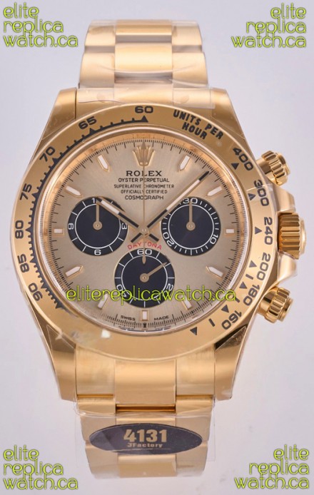 Rolex Daytona 126508 Yellow Gold FREE SPRUNG MVMT Super Clone Watch 