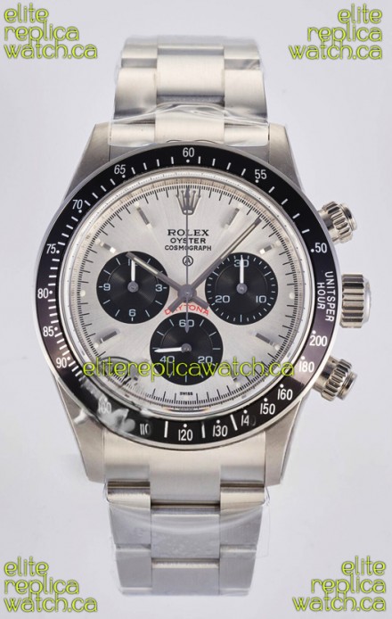 Rolex Daytona Paul Newman Steel Dial Custom Modded 4130 Mvnt Swiss Replica