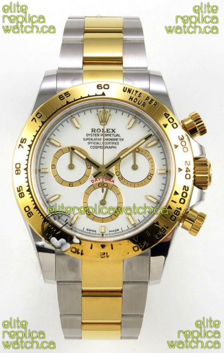 Rolex Daytona 126503 Two Tone White Dial FREE SPRUNG MVMT Super Clone Watch 