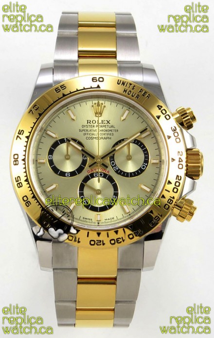 Rolex Daytona 126503 Two Tone Gold Dial FREE SPRUNG MVMT Super Clone Watch 