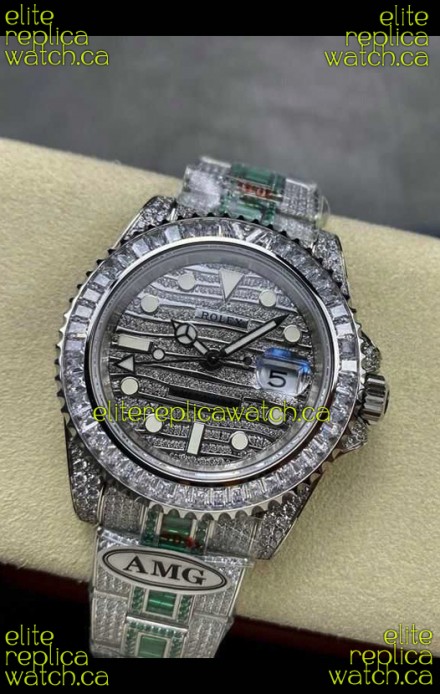 Rolex GMT Masters II Iced Out Dial and Casing Super Clone Watch