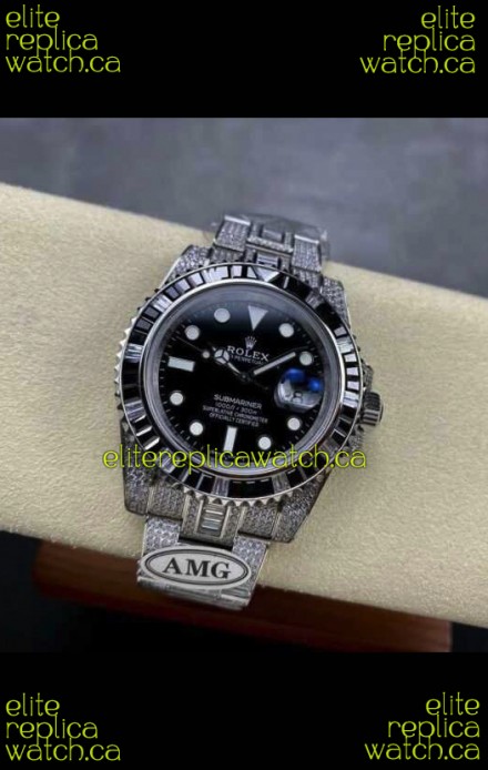 Rolex Submariner 116610 Iced Out Edition 15 Swiss Replica Watch 