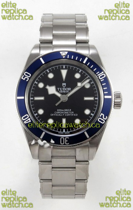 Tudor Black Bay 41 Black Dial Blue Bezel Oyster Super Clone Watch 