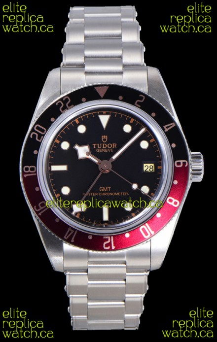 Tudor Black Bay GMT Black Dial Watch Black/Red Bezel Super Clone Watch 