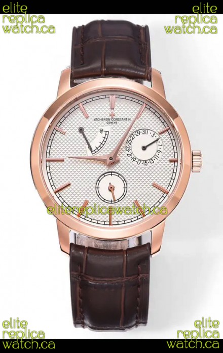 Vacheron Constantin Traditionnelle 83520 Rose Gold Pale Yellow Dial Super Clone Watch 