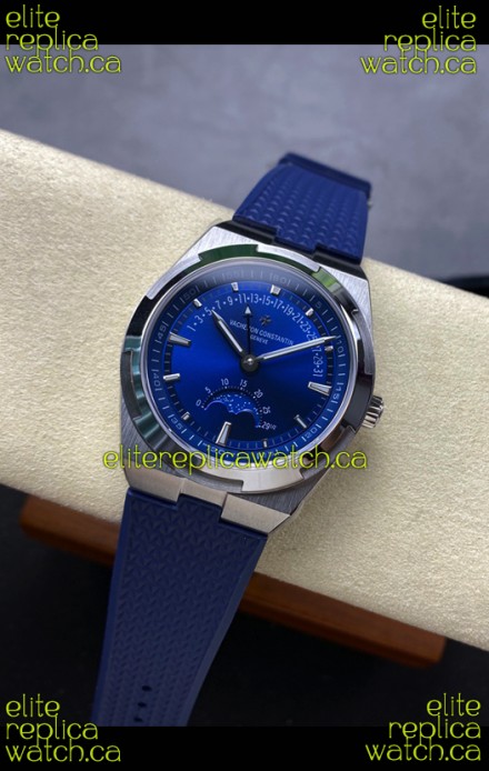 Vacheron Constantin Overseas True Moon Phase Steel Case Blue Dial Swiss Replica Watch 