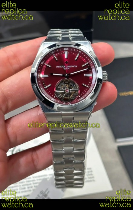 Vacheron Constantin Overseas Tourbillon Red Dial Super Clone Watch 