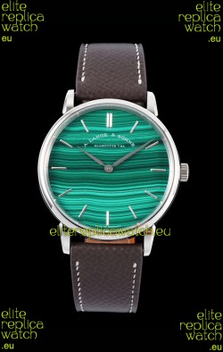 A.Lange & Sohne Saxonia Thin Swiss Replica Watch Steel Case Green Dial