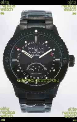 Blancpain Bathyscaphe Ceramic Casing Superclone Watch in Black Dial 