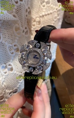 Bvlgari Divas's Dream Edition Watch in Steel Casing - Diamonds Paved Dial Swiss Replica