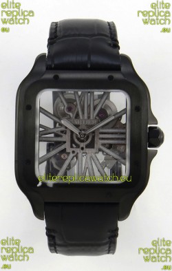 Santos De Cartier Super Clone Watch in Skeleton Dial PVD MLF Coating Watch 
