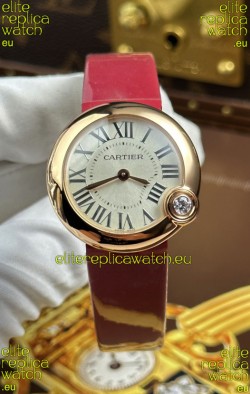 Ballon Blanc De Cartier Swiss Quartz Replica Watch in Rose Gold Casing