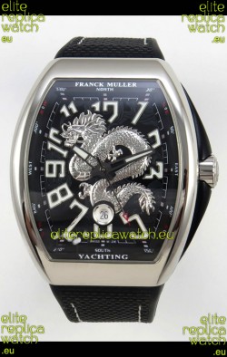 Franck Muller Vanguard Super Clone Yachting Dragon V45 Black Dial Stainless Steel Case Watch 