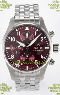 IWC Super Clone Pilot Chronograph Edition Red Dial Swiss Replica Watch 