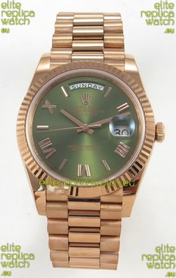 Rolex Day Date Super Clone Green Dial 40MM 220 Grams Swiss Replica watch 