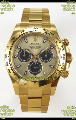Rolex Daytona Super Clone 116508 Yellow Gold - Gold Dial Original Cal.4131 Movement