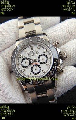 Rolex Daytona Japanese Movement Replica Watch in White Dial - Ceramic Bezel 