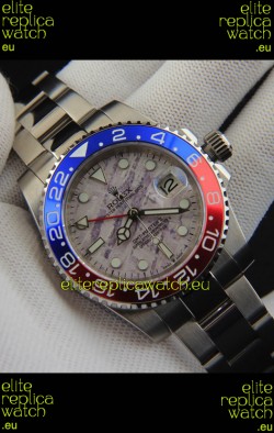 Rolex GMT Masters II Japanese Movement Replica Watch Steel Case Meteorite Pattern Dial