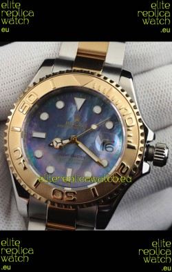 Rolex Yachtmaster Japanese Movement Watch in Two Tone Gold Casing - Pearl dial 37MM