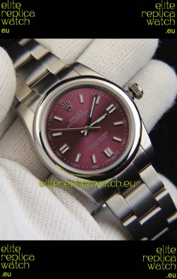 Rolex Oyster Perpetual Japanese Movement Replica Watch 36MM - Burgundy Dial