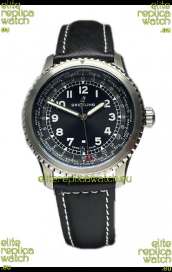 Breitling Navitimer Aviator 8 B35 Unitime Automatic 45 Black Dial 1:1 Mirror Swiss Replica Watch 