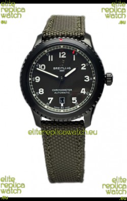 Breitling Navitimer Aviator 8 Automatic 41 Black Dial Nylon Strap 1:1 Mirror Swiss Replica Watch 