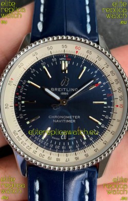 Breitling Navitimer 1 Automatic Swiss Replica Watch in Blue Dial - Leather Strap