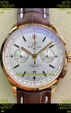 Breitling Premier B01 Chronograph 42 Edition Yellow Gold Casing - 1:1 Mirror Replica Watch