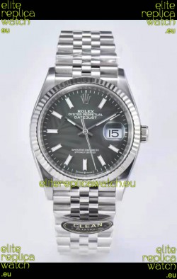 Rolex Datejust 126234 36MM Swiss Replica in 904L Steel in Grey Dial 1:1 Mirror Replica