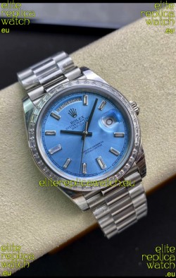 Rolex Day Date Presidential M228396TBR-0002 904L 40MM - Ice Blue Dial 1:1 Mirror Quality Watch