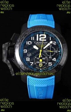 Graham Chronofighter Superlight Carbon Blue 1:1 Mirror Swiss Replica Watch 
