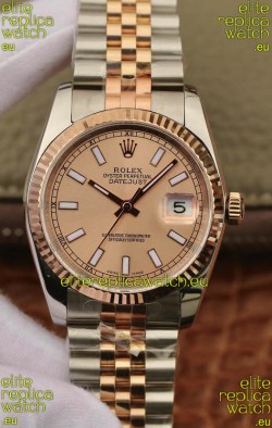 Rolex Datejust 36MM ETA-3135 Movement Swiss Replica in 904L Two Tone Brown Dial