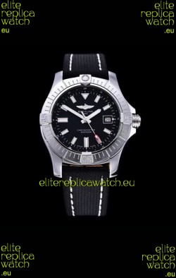 Breitling Avenger 43 Automatic Black Dial Leather 1:1 Mirror Swiss Replica Watch 
