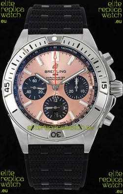 Breitling Chronomat B01 42 Edition Swiss 904L Steel Casing Pink Dial 1:1 Mirror Replica Watch