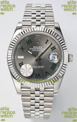 Rolex Datejust Cal.3235 WIMBLEDON Swiss Watch 1:1 Mirror Replica 904L Steel 41MM - Grey Dial 