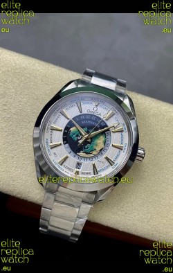 Omega Seamaster Aquaterra 150M Worldtimer White Dial 1:1 Mirror Replica Watch