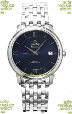 Omega De Ville Co-Axial Chronometer 36.8MM Swiss Replica Watch in Dark Blue Dial 