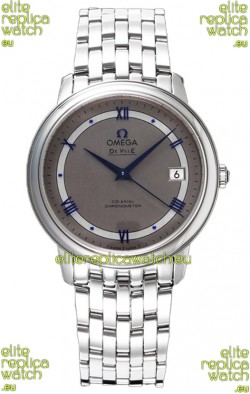 Omega De Ville Co-Axial Chronometer 36.8MM Swiss Replica Watch in Dark Grey Dial 