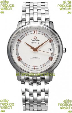 Omega De Ville Co-Axial Chronometer 36.8MM Swiss Replica Watch in White Dial