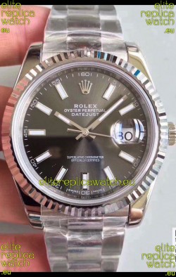 Rolex Datejust 41MM Cal.3135 Movement Swiss Replica Watch in 904L Steel Grey Dial