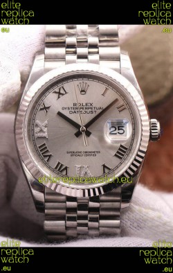Rolex Datejust 36MM Cal.3135 Movement Swiss Replica Watch in 904L Steel Grey Dial 