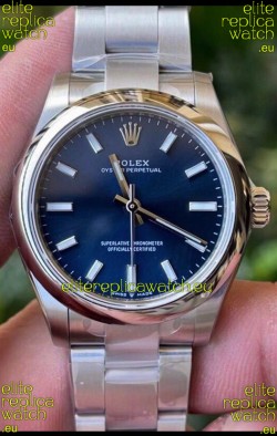 Rolex Oyster Perpetual REF#277200 31MM Swiss Movement Swiss Replica Blue Dial 904L Steel 1:1 Mirror Replica Watch