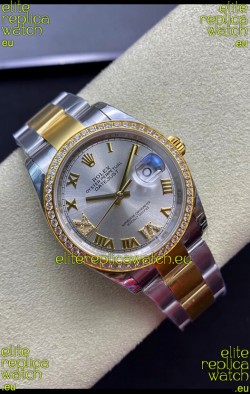 Rolex Datejust 126283RBR-0018 36MM Swiss 1:1 Mirror Replica in 904L Silver Dial