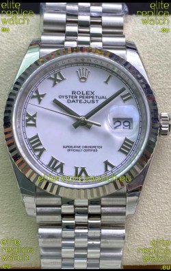 Rolex Datejust 126234 36MM Swiss Replica in 904L Steel in White Dial 1:1 Mirror Replica