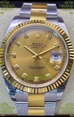 Rolex Datejust 126333 41MM Swiss 1:1 Mirror Replica Watch in 904L Steel - Gold Dial