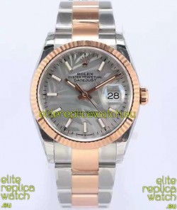 Rolex Datejust Palm Motif Dial 36MM Cal.3135 Movement Swiss Replica Watch in 904L Two Tone Casing