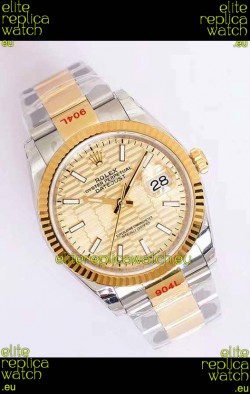 Rolex Datejust Fluted-Motif Dial 41MM Cal.3135 Movement Swiss Replica Watch in 904L Two Tone Casing