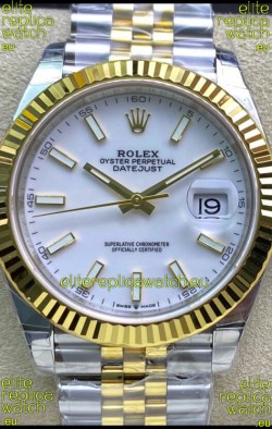 Rolex Datejust 126333 41MM Cal.3135 Swiss 1:1 Mirror Replica Watch in 904L White Dial 