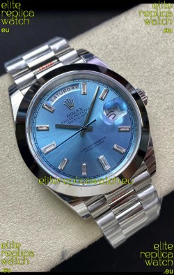 Rolex Day Date Presidential 228206 904L Steel 40MM - ICE BLUE Dial 1:1 Mirror Quality Watch