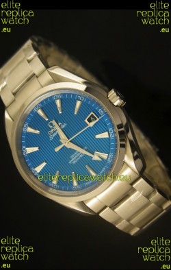 Omega Seamaster Aqua Terra Co-Axial Swiss Watch Blue Dial